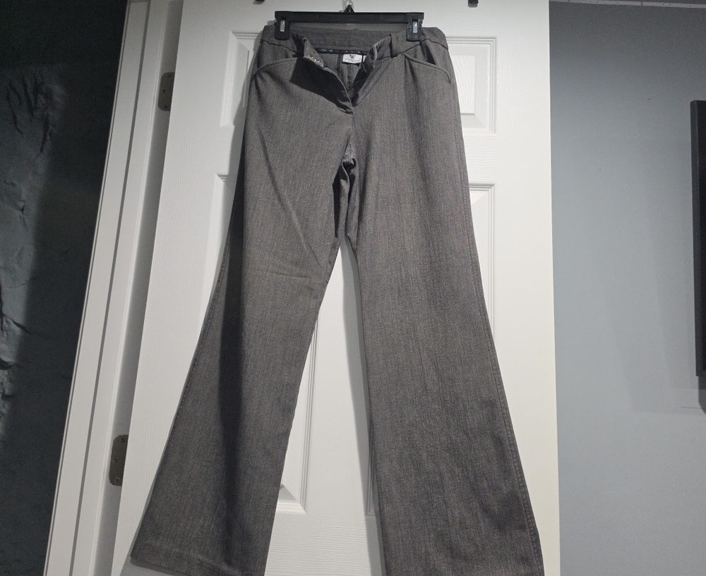 Worthington Gray Wide-Leg Flare Jeans